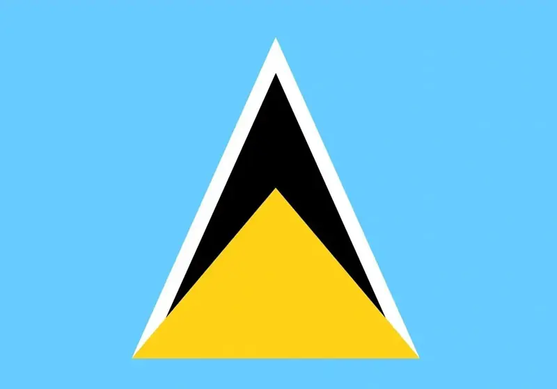 A flag of saint lucia is shown.