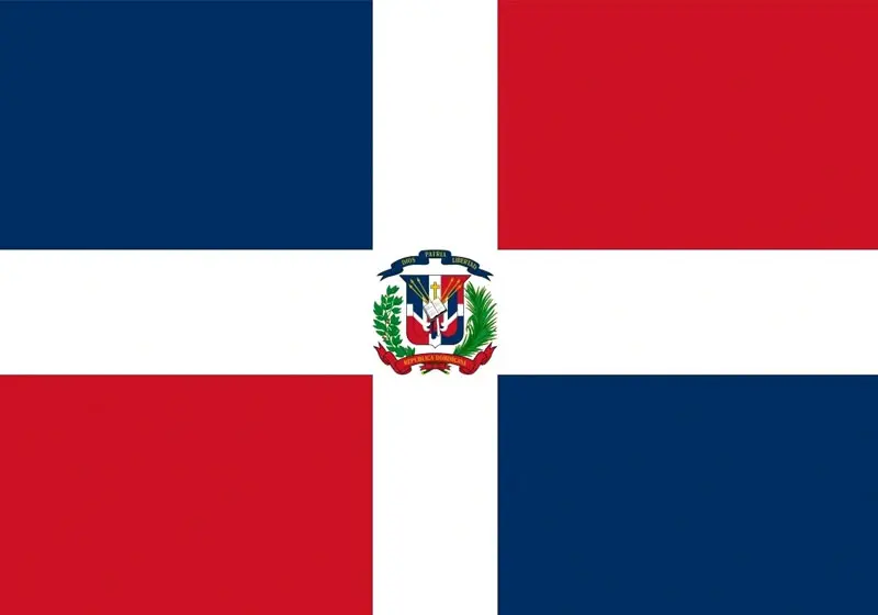 A flag of the dominican republic.